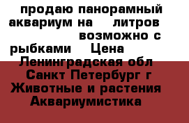 продаю панорамный аквариум на 40 литров-40-40-16-16-35 возможно с рыбками, › Цена ­ 1 200 - Ленинградская обл., Санкт-Петербург г. Животные и растения » Аквариумистика   